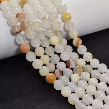 Натуральные коричневые, желто-зеленые круглые бусины из кальцита, бусины из драгоценных камней, заживляющие гладкие круглые бусины, размер 6 мм, 8 мм, 10 мм, нить 14-15 дюймов. 6 MM 1 Strand Beads