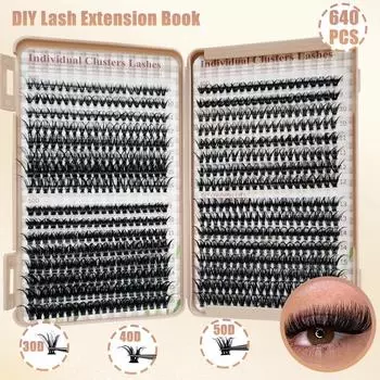 Натуральные накладные ресницы - нанесение без клея 12mm