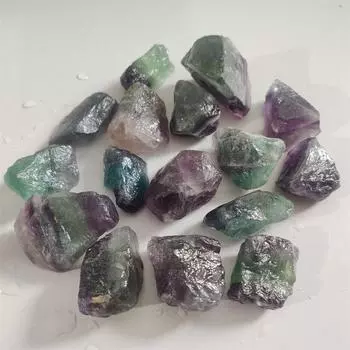 Натуральные необработанные кристаллы флюорита, грубые камни, минеральные целебные кристаллы, образцы драгоценных камней, коллекционный домашний декор 100g