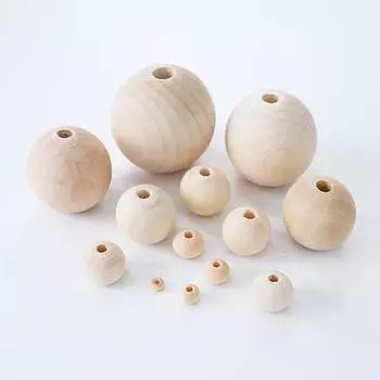 Натуральные Неокрашенные Многофункциональные Круглые Деревянные Бусины-разделители DIY Ювелирные Изделия Деревянные Шарики Бусины 10mm
