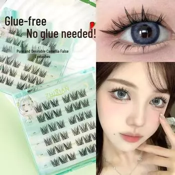 Натуральные ресницы Xian без клея: Удобный для начинающих Одиночный кластер для фотогеничных комиксов