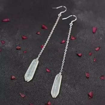 Натуральные серьги-лепестки из Сююй, серьги «Три жизни, три мира: Персиковый цвет», романтичные, в стиле ретро, длинные серьги для женщин