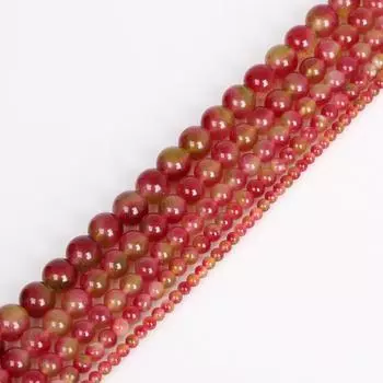 Натуральные свободные каменные арбузные хрустальные круглые бусины для изготовления ювелирных изделий, 15 дюймов, прядь 4/6/8/10/12 мм 4mm 95pcs