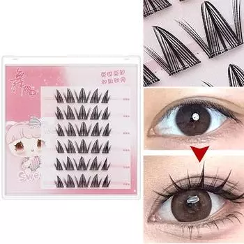 Натуральные трехмерные густые накладные ресницы без клея самоклеящиеся поштучные ресницы самонаращивающиеся солнечный цветок стойкий женский модный макияж