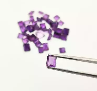 Натуральный африканский аметист цвета АА, партия ограненных камней, партия ограненных аметистов, размер от 3 до 5 мм, партия аметистов 2 Carat Amethyst Lot