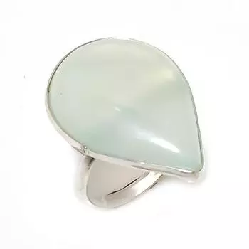 Натуральный аква халцедон драгоценный камень 925 стерлингового серебра ювелирное кольцо размер 8 e4C17