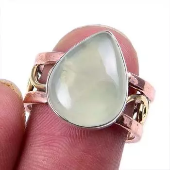 Натуральный аквамарин драгоценный камень 925 сплошное серебро ювелирные изделия двухцветное кольцо размер 7US U2S06