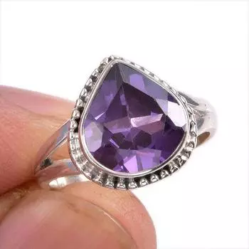 Натуральный александрит драгоценный камень 925 цельное серебро ювелирное кольцо размер 6 R9T85
