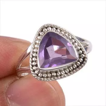 Натуральный александрит драгоценный камень 925 цельное стерлинговое серебро ювелирное кольцо размер 8 r3d25