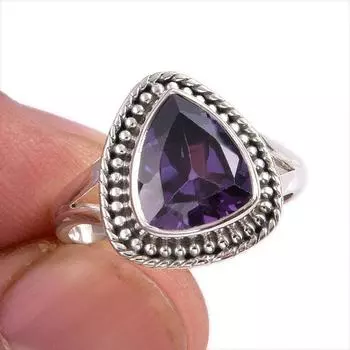 Натуральный александрит драгоценный камень 925 цельное серебро ювелирное кольцо размер 7 o2u16