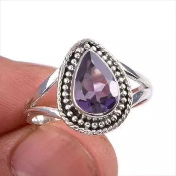 Натуральный александрит драгоценный камень 925 цельное серебро ювелирное кольцо размер 9 q2t62