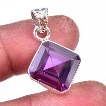 Натуральный александрит, драгоценный камень, стерлинговое серебро 925 пробы, подарочная подвеска 1,25 дюйма p0p62