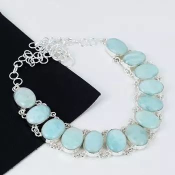 Натуральный амазонит драгоценный камень ручной работы из стерлингового серебра 925 пробы гальванопластика ожерелье, амазонит серебро для жены унисекс кулон подарок для мамы 20 синий