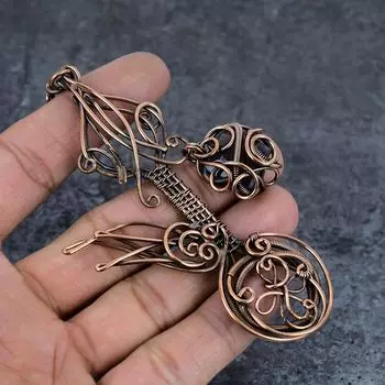 Натуральный аметист, драгоценный камень, медная проволока, подарочная ювелирная подвеска 4,14 дюйма V9q30