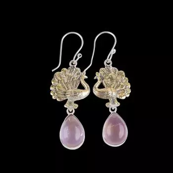 Натуральный аметрин 925 стерлинговое серебро ювелирные изделия ручной работы серьги 2,20 EE-44-20