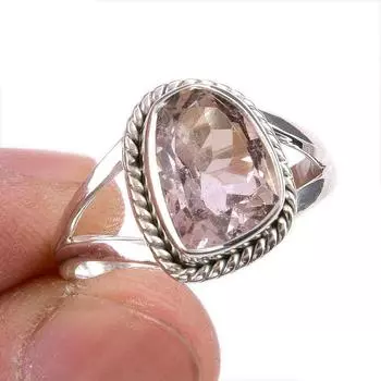 Натуральный аметрин драгоценный камень 925 цельное серебро ювелирное изделие кольцо размер 7.5 D5m31