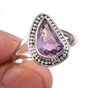 Натуральный аметрин драгоценный камень 925 цельное серебро ювелирное кольцо размер 10 o1k63