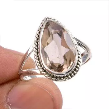 Натуральный аметрин драгоценный камень 925 цельное серебро ювелирное изделие кольцо размер 9.5 y9v55