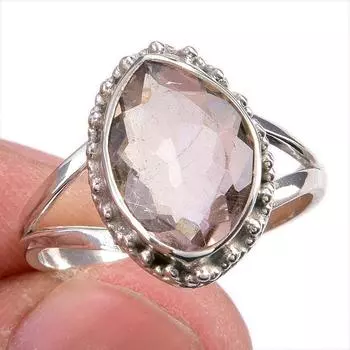 Натуральный аметрин драгоценный камень ручная работа 925 чистое серебро ювелирное кольцо размер 8.5 E5y81