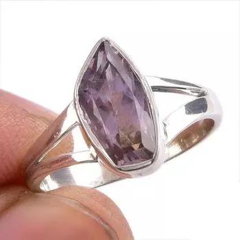 Натуральный аметрин драгоценный камень ручная работа 925 чистое серебро ювелирное кольцо размер 7 k1L40