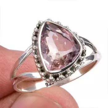 Натуральный аметрин драгоценный камень ручная работа 925 чистое серебро ювелирное кольцо размер 9.5 Z9q88