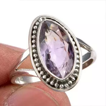 Натуральный аметрин драгоценный камень ручная работа 925 чистое серебро ювелирное кольцо размер 8.5 V7i10