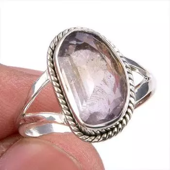 Натуральный аметрин драгоценный камень ручная работа 925 чистое серебро ювелирное кольцо размер 9.5 e5e39