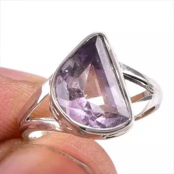 Натуральный аметрин драгоценный камень ручная работа 925 чистое серебро ювелирное кольцо размер 5.5 i9p52