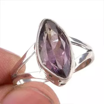 Натуральный аметрин драгоценный камень ручная работа 925 чистое серебро ювелирное кольцо размер 7.5 L2I49