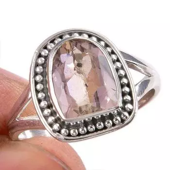 Натуральный аметрин драгоценный камень ручная работа 925 чистое серебро ювелирное кольцо размер 7.5 u3t51