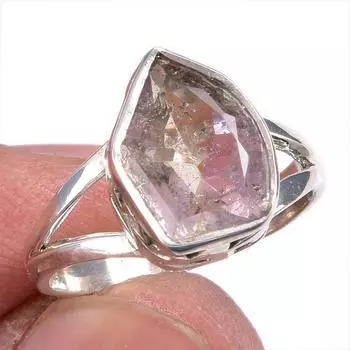 Натуральный аметрин драгоценный камень ручная работа 925 чистое серебро ювелирное кольцо размер 7 J3e59