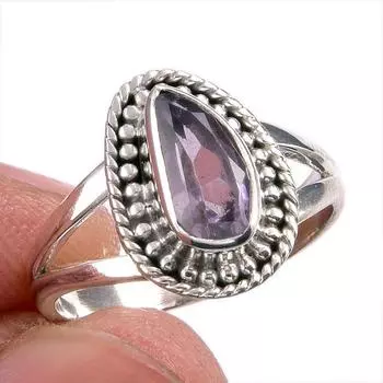 Натуральный аметрин драгоценный камень ручная работа 925 чистое серебро ювелирное кольцо размер 5.5 D0t20