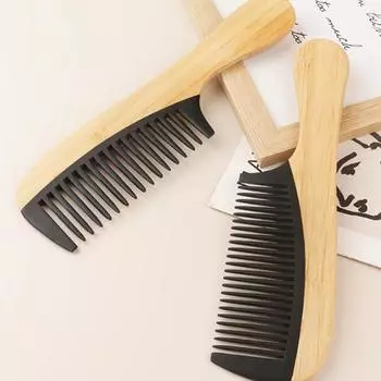 Натуральный бамбуковый деревянный хвостик расчески для волос антистатический уход за волосами здоровый массаж Clo