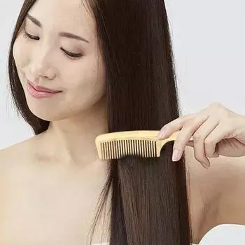 Натуральный бамбуковый гребень для волос с широкими зубьями для женщин и мужчин, антистатический афро-гребень G