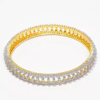 Натуральный белый топаз, драгоценный камень, серебро 925 пробы, позолоченный ювелирный браслет-манжета E2u08