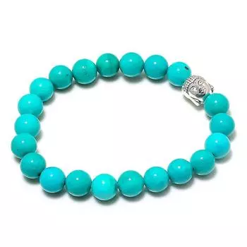 Натуральный бирюзовый браслет ручной работы Santa Rosa, регулируемый A6E71