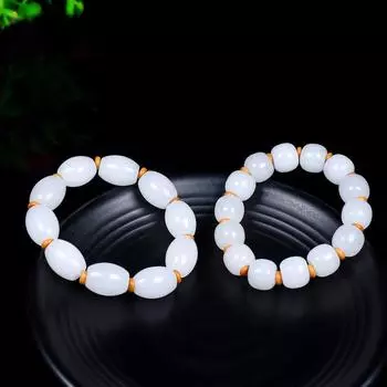 Натуральный браслет из нефрита Хотан Цзиньси, модный большой круглый браслет из нефрита для мужчин