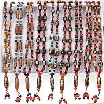 Натуральный булыжник, агат, глаз, камень, ожерелье, тибетское имя, ожерелье Ветер Назар