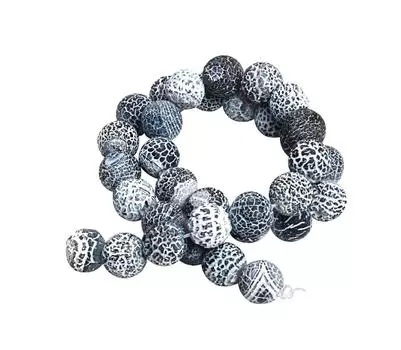 Натуральный черный выветренный камень агат круглые свободные бусины агатовые бусины своими руками бусины-разделители ювелирные изделия аксессуары ожерелье серьги браслет -