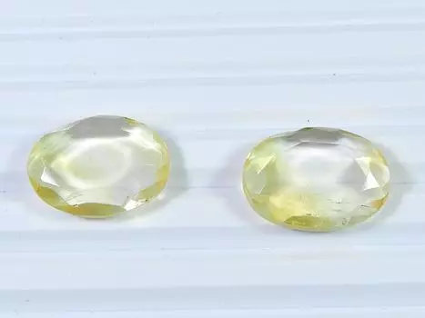 Натуральный цитрин огранка «Клетка» овальный кабошон драгоценный камень россыпью 2 шт. лот 13X18MM RQ-915