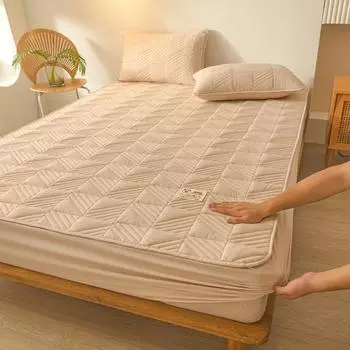 Натуральный цвет, необработанный хлопок, соевое волокно, сэндвич, хлопковая простыня, защитный чехол Simmons, покрывало из чистого хлопка для отеля, простыня a pair of pillow