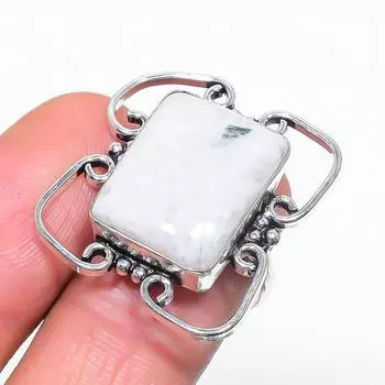 Натуральный дендрит опал драгоценный камень 925 стерлингового серебра ювелирное кольцо размер 7.5 b8y99