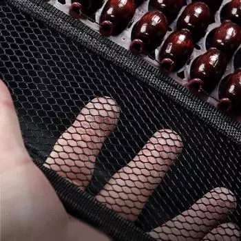 Натуральный деревянный шарик, охлаждающий, освежающий, массажный коврик для спины красный