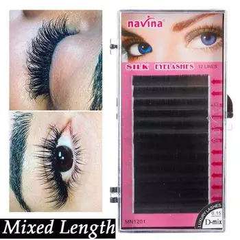 Натуральный Длинный Объем Индивидуальные Накладные Ресницы Смешанной Длины Наращивание Ресниц Мягкая Искусственная Норка 0.10 Thickness D Curl