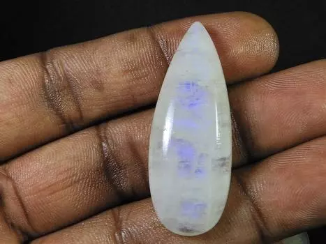 Натуральный дождевой лунный камень огненный кристалл груша кабошон россыпью драгоценный камень 14X44X8MM SK-897