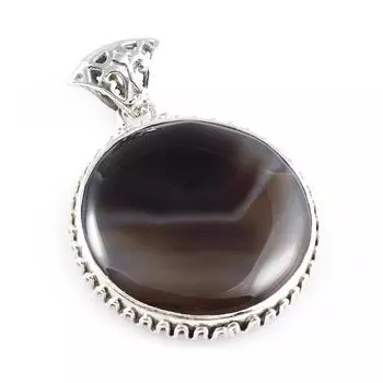 Натуральный драгоценный камень агат Монтана из стерлингового серебра 925 пробы, подарочная подвеска 1,8 дюйма p8c38