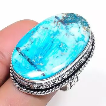 Натуральный драгоценный камень бирюза Аризоны 925 пробы ювелирное кольцо из стерлингового серебра размер 8 l3Q25