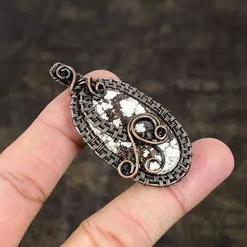 Натуральный драгоценный камень дикой лошади, медная проволока ручной работы, подарочная подвеска 2,28 N6V74