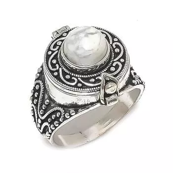 Натуральный драгоценный камень говлит, ручная работа, ювелирное кольцо из стерлингового серебра 925 пробы, размер 11 O2q89