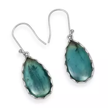 Натуральный драгоценный камень халцедон, стерлинговое серебро 925 пробы, серьги ручной работы в форме груши с подвесками для женщин и девочек